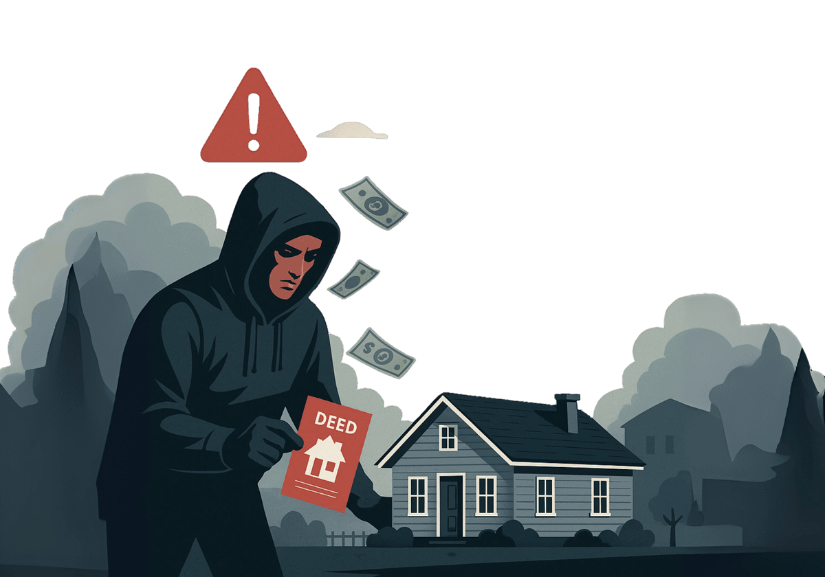 Property fraud example showing advanced AI monitoring dashboard